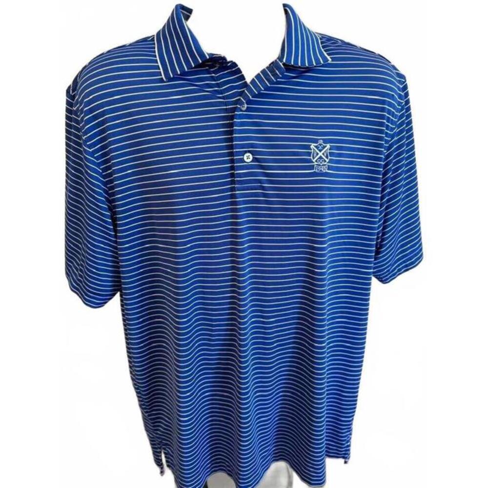 FOOT JOY MENS GOLF POLO LARGE‎ BLUE
